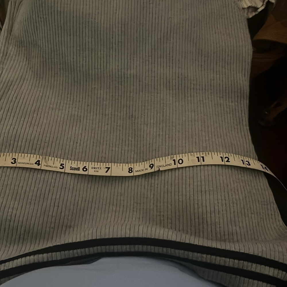 COPY - Rag & Bone Gray Ribbed Tank Top with Mandarin Collar - Picture 9 of 9